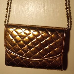 Gold purse/bag with gold strap